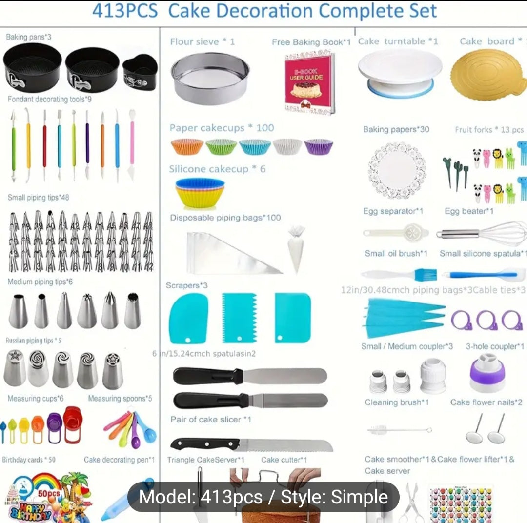 413 Piece Cake Decorating Kit